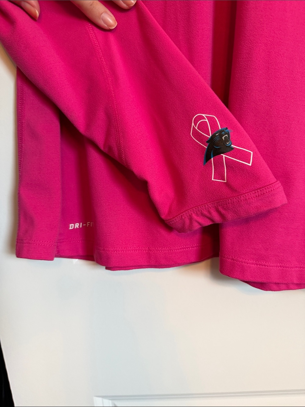 Nike Hot Pink Carolina Panthers Quarter-Zip Pullover - Picture 3 of 5